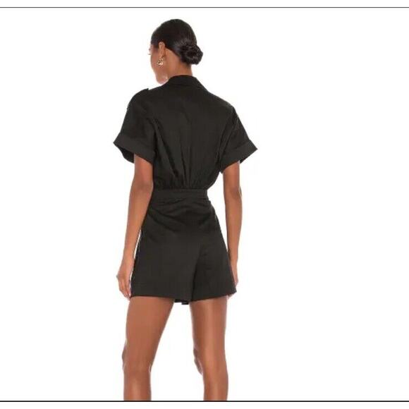 Revolve Song of Style Milton Romper Wrap bodice Black Utility Shorts XS e11 - Picture 2 of 10